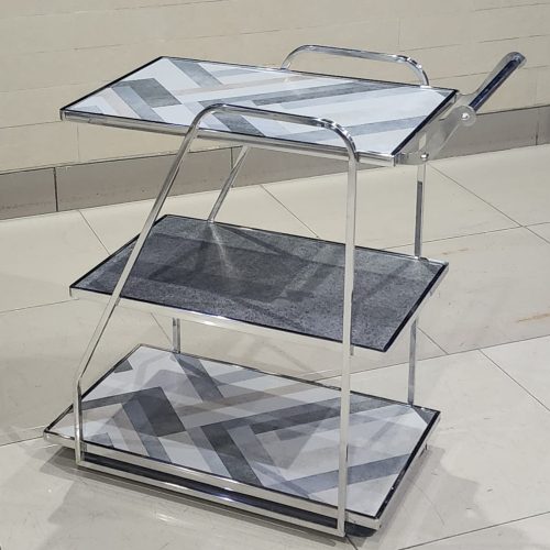 Tea Trolley Stainless Steel (Silver)
